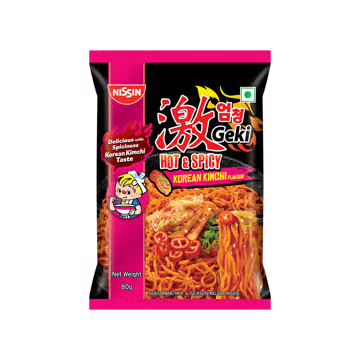 Nissin Geki Hot & Spicy Korean Kimchi Flavoured Instant Noodles