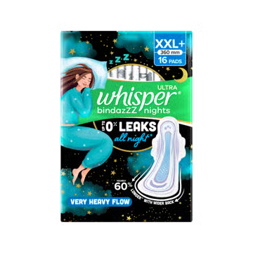 Whisper Ultra Nights Sanitary Pads 16 pieces