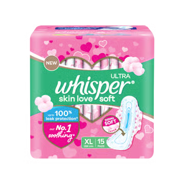 Whisper Ultra Soft Air Fresh Pores Sanitary Pads ( 1 pack (15 pieces) )