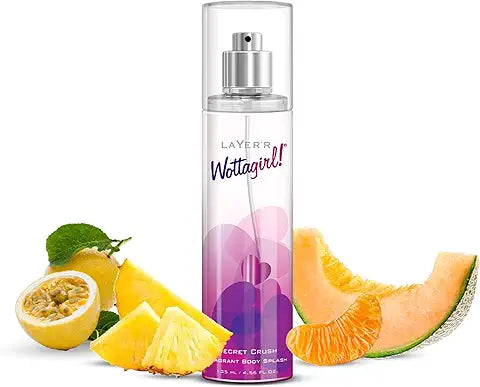 Layer’r Wottagirl Secret Crush Body Splash Spray | Premium Long-Lasting Mist with Romantic & Flirty Notes | For Women | 135 ml
