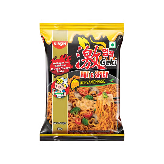 Nissin Geki - Hot & Spicy Korean Cheese Flavoured Instant Noodles