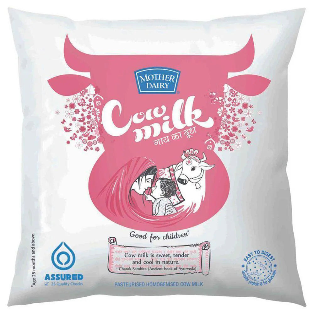 Buy Mother Dairy Cow Milk 500 ml (Pouch)